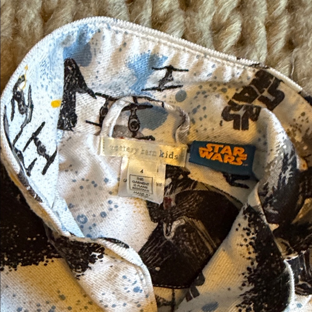 Star Wars Pottery Barn Kids pajamas size 4